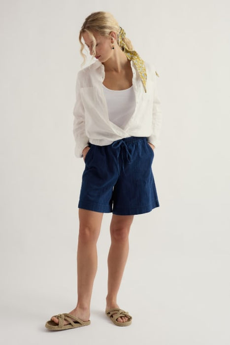 Seasalt Women's Eskelli Wide Leg Denim Shorts In Mid Wash