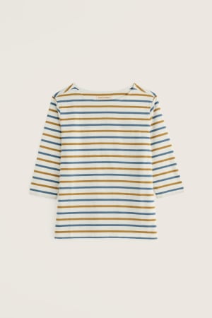 Seasalt Women's Sailor Shirt In Tri Breton Golden Pear