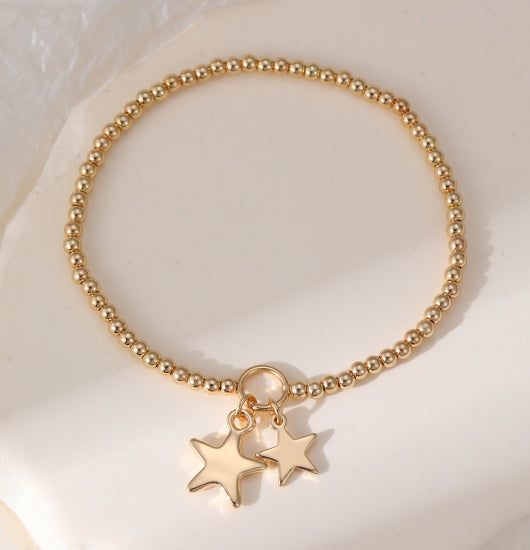 Gracee Jewellery Gold Stretch Bracelet With Stars