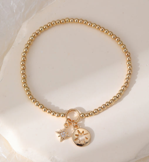 Gracee Jewellery Gold Stretch Bracelet With Star
