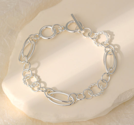 Gracee Jewellery Silver T-Bar Tennis Bracelet