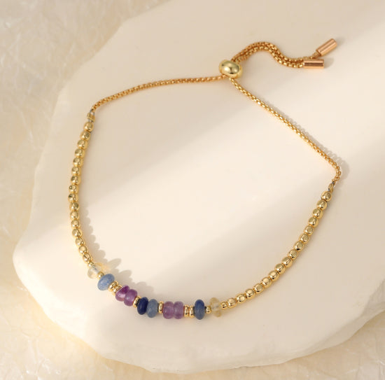 Gracee Jewellery Gold Pulling Bracelet with Coloured Stones