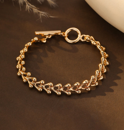 Gracee Jewellery Gold Tennis Bracelet With T-Bar Close