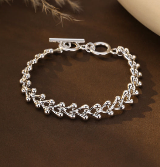 Gracee Jewellery Silver Tennis Bracelet With T-Bar Close