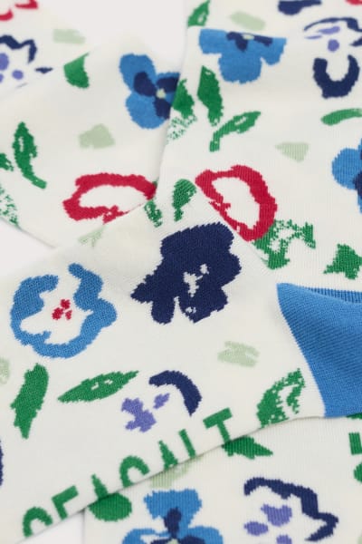 Seasalt Women's Sailor Socks In Arty Pansy Chalk