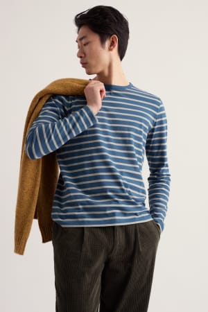 Seasalt Men's Sailor Shirt In Breton Elm