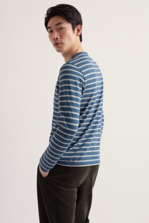Seasalt Men's Sailor Shirt In Breton Elm