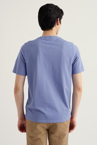 Seasalt Men's Midwatch Organic Cotton T-Shirt In Fish Swimming Bluebell