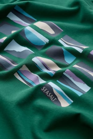 Seasalt Men's Midwatch Organic Cotton T-Shirt In Mini Scenes Ruscus Leaf