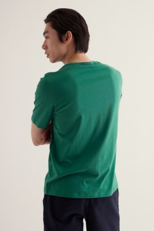 Seasalt Men's Midwatch Organic Cotton T-Shirt In Mini Scenes Ruscus Leaf