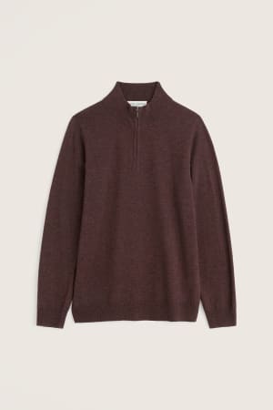 Seasalt Men's Prow 1/4 Zip Jumper In Timber