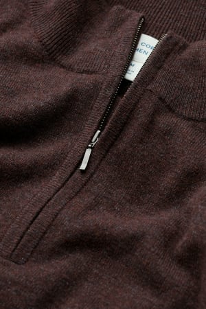 Seasalt Men's Prow 1/4 Zip Jumper In Timber