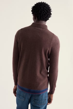 Seasalt Men's Prow 1/4 Zip Jumper In Timber