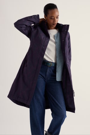 Seasalt Women's Janelle Coat In Birch Forest Loganberry