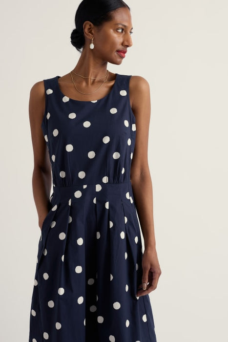 Seasalt Women's Belle Dress In Spot Maritime
