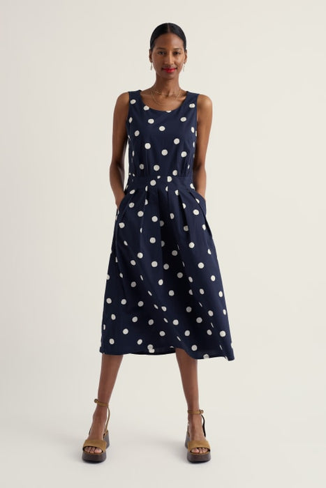 Seasalt Women's Belle Dress In Spot Maritime