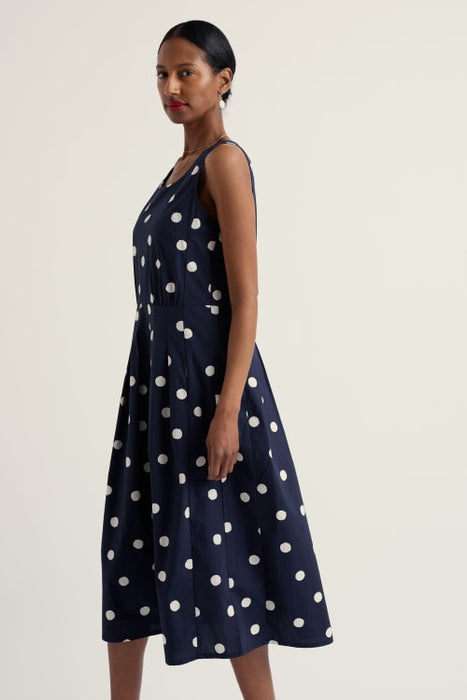 Seasalt Women's Belle Dress In Spot Maritime