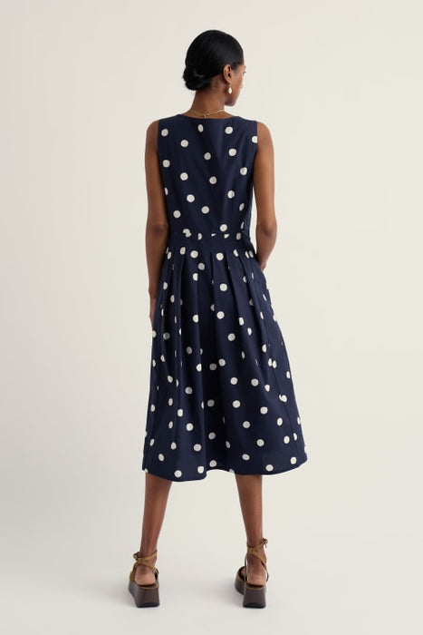 Seasalt Women's Belle Dress In Spot Maritime