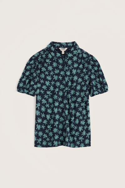 Seasalt Women's Embrace Short Sleeve Shirt In Tropic Bloom Maritime