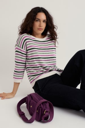 Seasalt Women's Knavock Striped Jumper In Mini Cornish Verbena Mix
