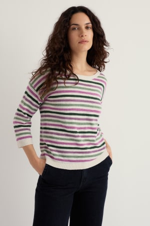 Seasalt Women's Knavock Striped Jumper In Mini Cornish Verbena Mix