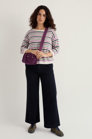 Seasalt Women's Knavock Striped Jumper In Mini Cornish Verbena Mix