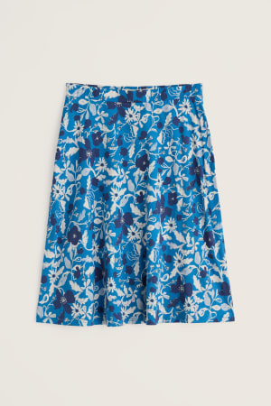 Seasalt Women's Rose A-Line Knee Length Skirt In Winding Meadow Sailboats