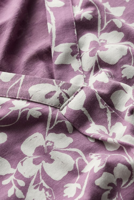 Seasalt Women's Barnoon Jersey Printed Short-Sleeve Top In Mallow Vine Verbena