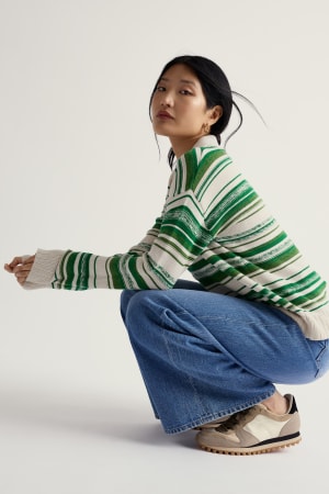 Seasalt Women's Bird Flight Jumper In Corula Chalk Bright Green