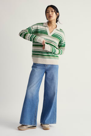 Seasalt Women's Bird Flight Jumper In Corula Chalk Bright Green