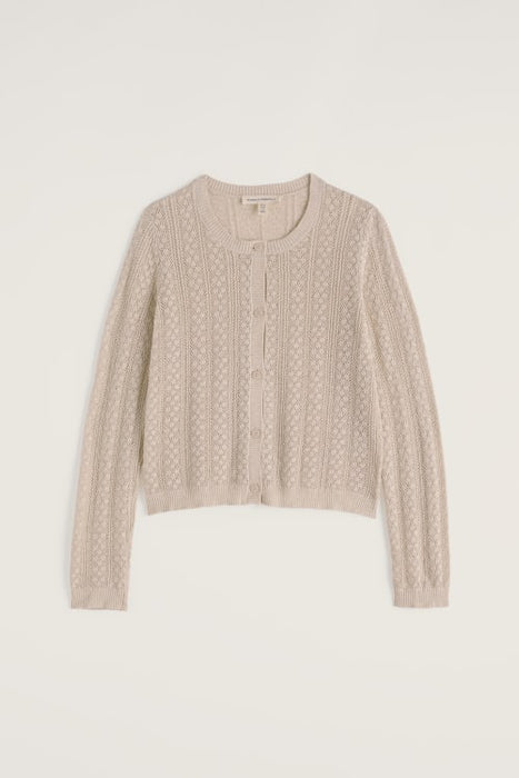Seasalt Women's Willowing Pointelle Organic Cotton Cardigan In Chalk
