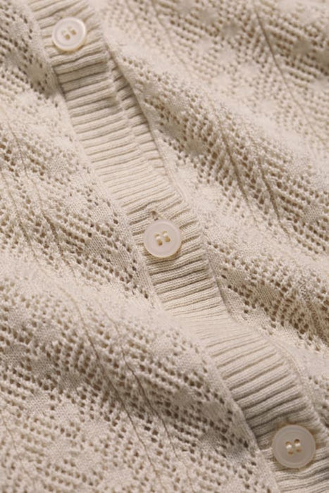 Seasalt Women's Willowing Pointelle Organic Cotton Cardigan In Chalk