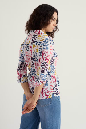 Seasalt Women's Larissa Shirt In Inky Botanical Chalk