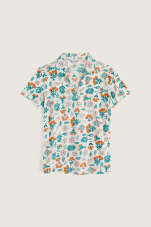 Seasalt Women's Wavecrest Jersey Short-Sleeve Shirt In Apothecary Plants Chalk