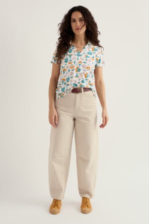 Seasalt Women's Wavecrest Jersey Short-Sleeve Shirt In Apothecary Plants Chalk