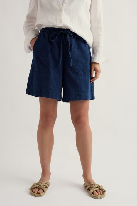 Seasalt Women's Eskelli Wide Leg Denim Shorts In Mid Wash