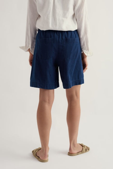 Seasalt Women's Eskelli Wide Leg Denim Shorts In Mid Wash