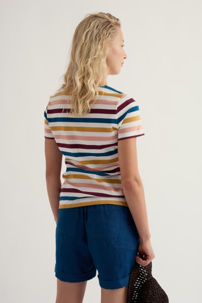 Seasalt Women's Sailor Shirt In Quad Scallion Rosehip