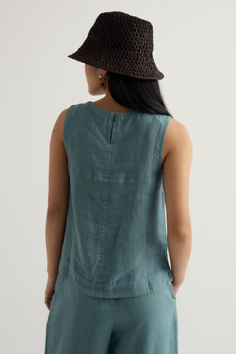 Seasalt Women's Lighthouse Station Linen Vest In Sardine