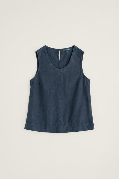 Seasalt Women's Lighthouse Station Linen Vest In Maritime