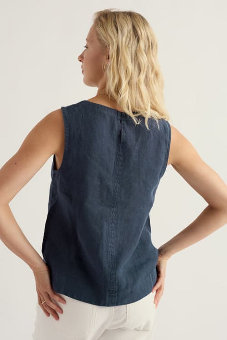 Seasalt Women's Lighthouse Station Linen Vest In Maritime