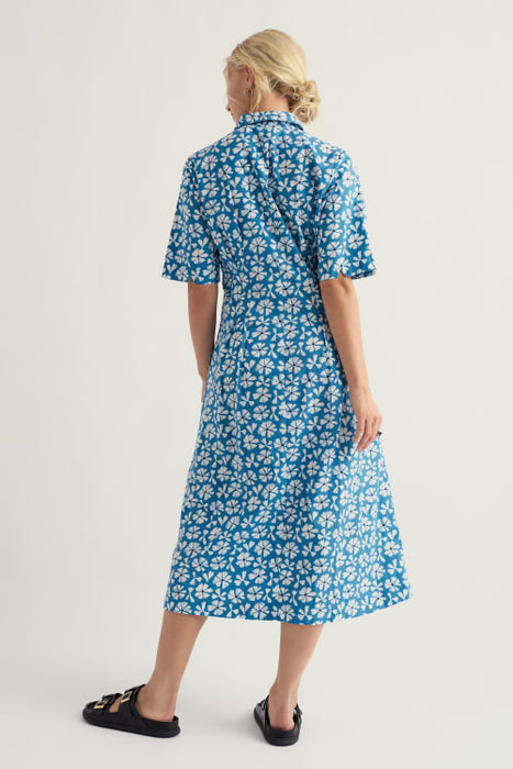 Seasalt Women's Wild Liquorice Shirt Dress In Bold Cornflower Sailboats