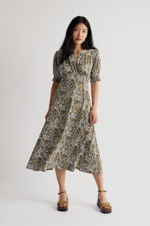 Seasalt Women's Fenil Dress In Woodland Floral Seagrass