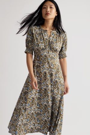 Seasalt Women's Fenil Dress In Woodland Floral Seagrass