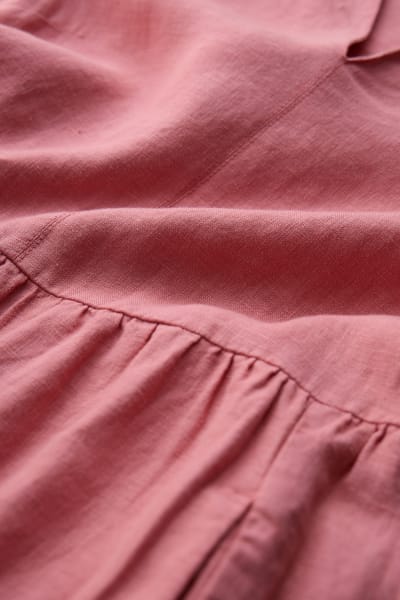 Seasalt Women's Fen Violet Linen Midi Dress in Wild Rose