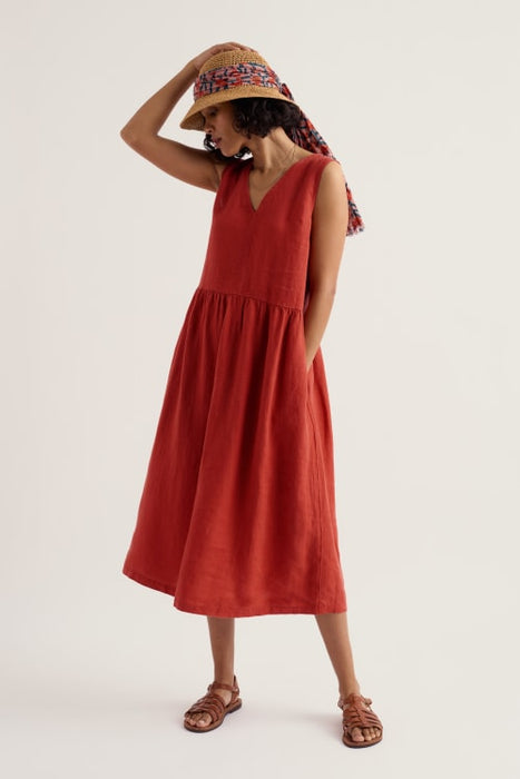 Seasalt Women's Lowland Heather Sleeveless Dress In Carnelian