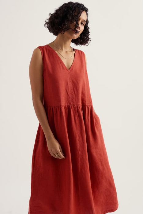 Seasalt Women's Lowland Heather Sleeveless Dress In Carnelian