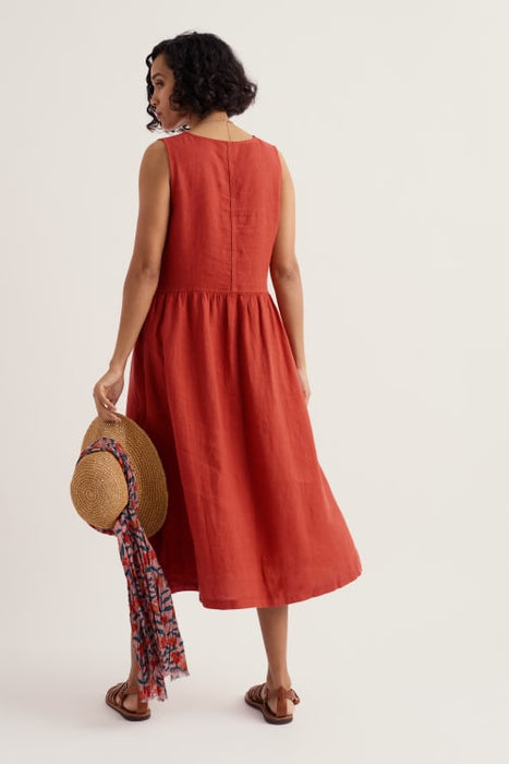 Seasalt Women's Lowland Heather Sleeveless Dress In Carnelian