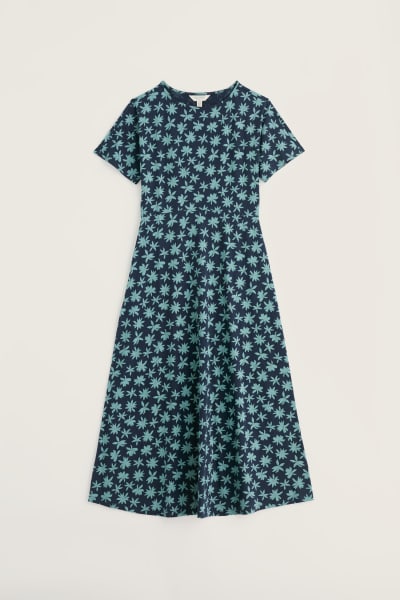 Seasalt Women's Mirva Midi Jersey Dress In Tropic Bloom Maritime