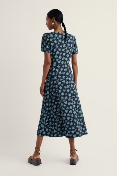 Seasalt Women's Mirva Midi Jersey Dress In Tropic Bloom Maritime